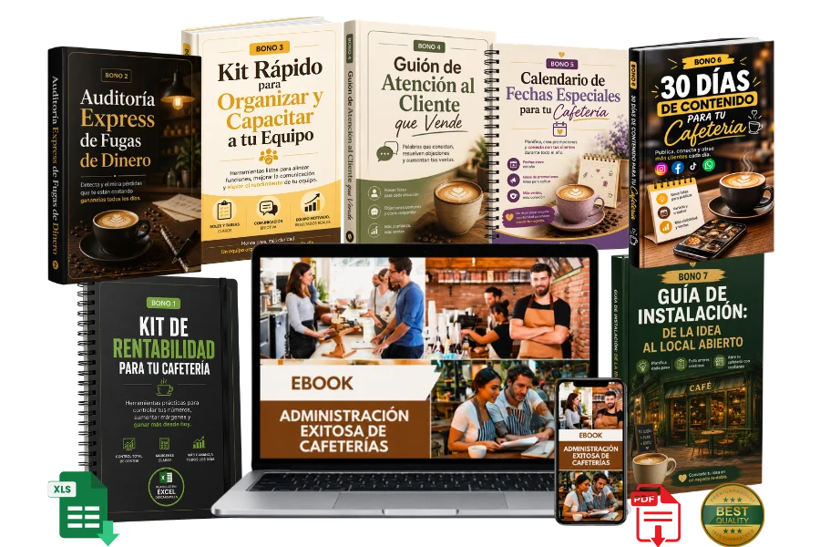 Administración Exitosa de Cafeterías con sus 7 bonos